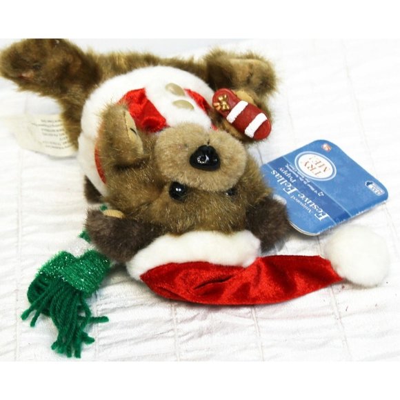 2004 Gemmy Animated Festive Fellas Brown Puppy Singing Christmas Santa Outfit - Picture 6 of 11